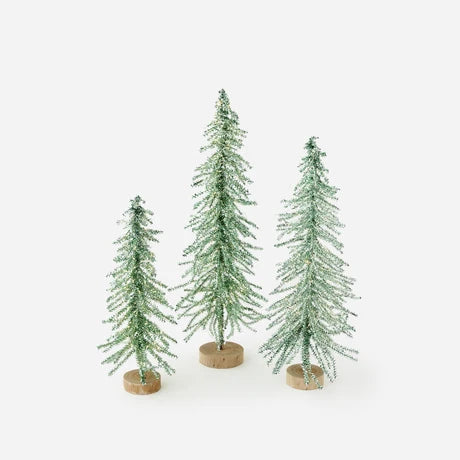 Lit Green Tinsel Tree with Adapter