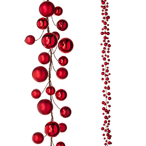 Red Ball Holiday Garland