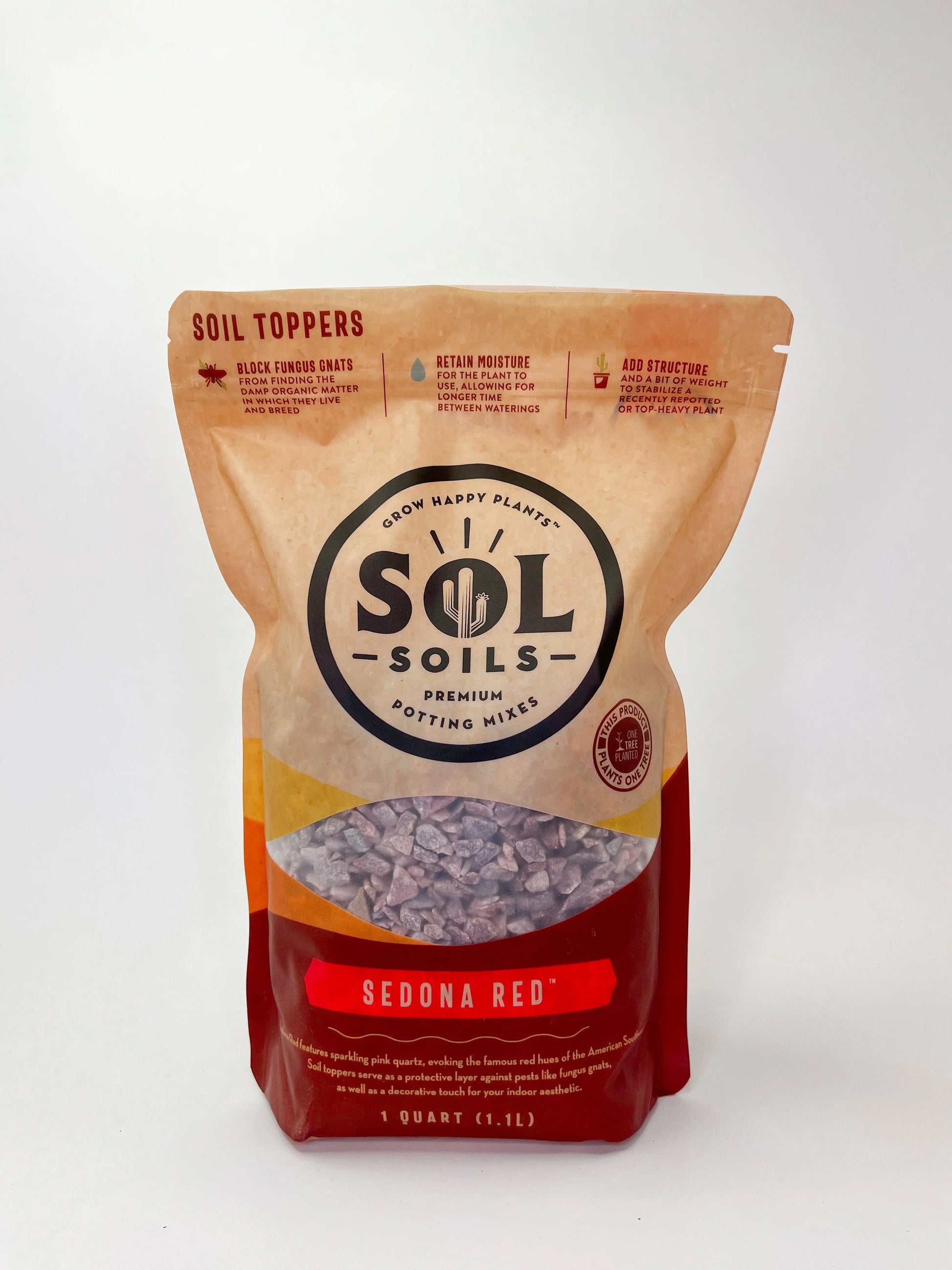 indoor plant soil topper Sol Soil Topper Sedona Red