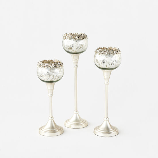 Jewel Rim Pedestal Votive Holder