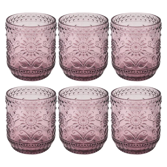 Floral Patterned Drinking Glass