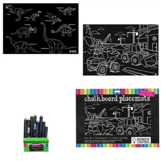 Dino & Truck Chalkboard Placemat