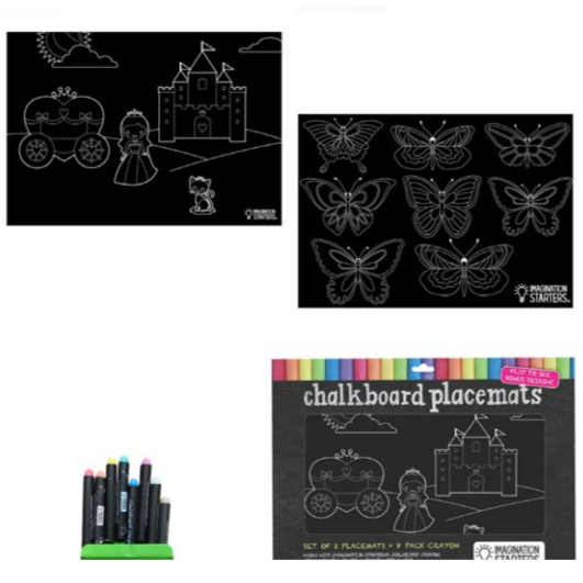 Princess & Butterfly Chalkboard Placemat