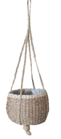 Hand-Woven Seagrass Hanging Baskets