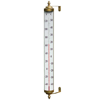 Brass Finish 24" Grande View Thermometer