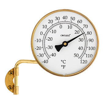 Brass Finish Vermont Dial Thermometer