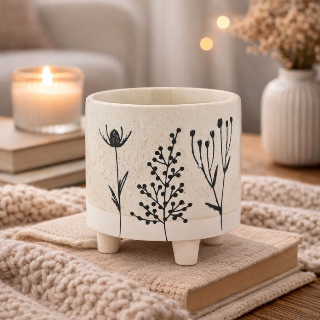 Berry Spray/Flower Footed Planter