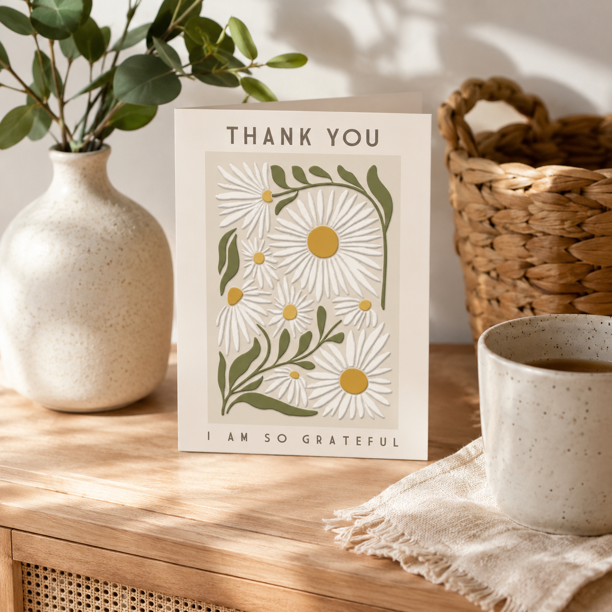 5X7 Greeting Card Flower Market Daisy