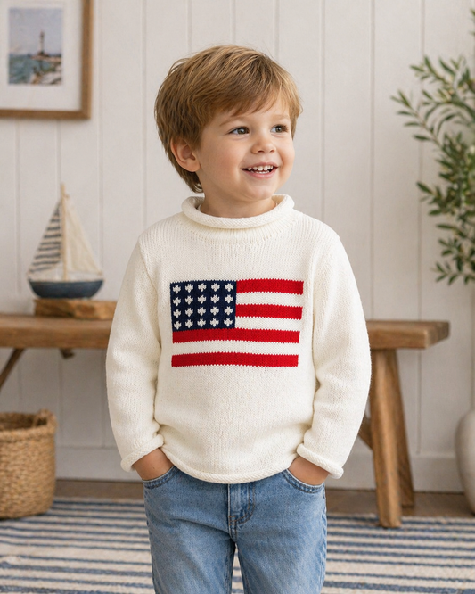 Kids Flag Rollneck Sweater