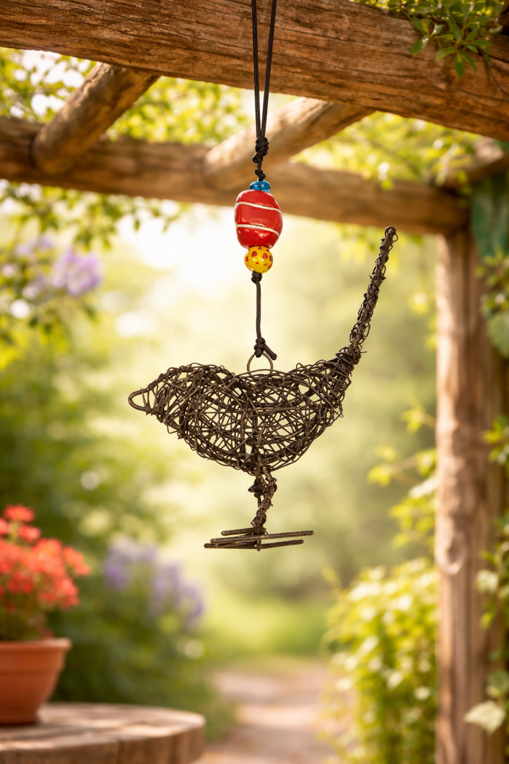 Tail Up Wire Bird