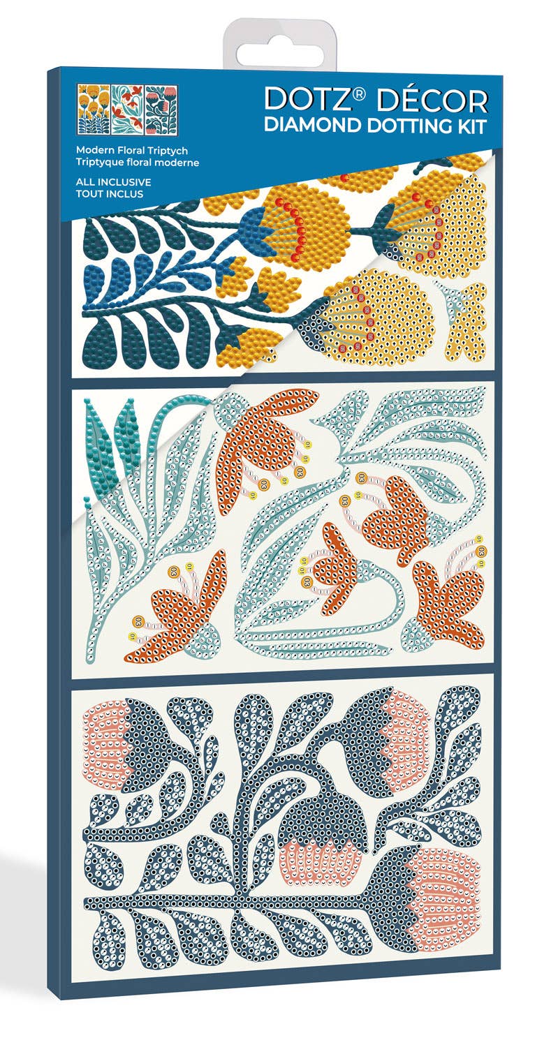 Modern Floral Triptych Diamond Art
