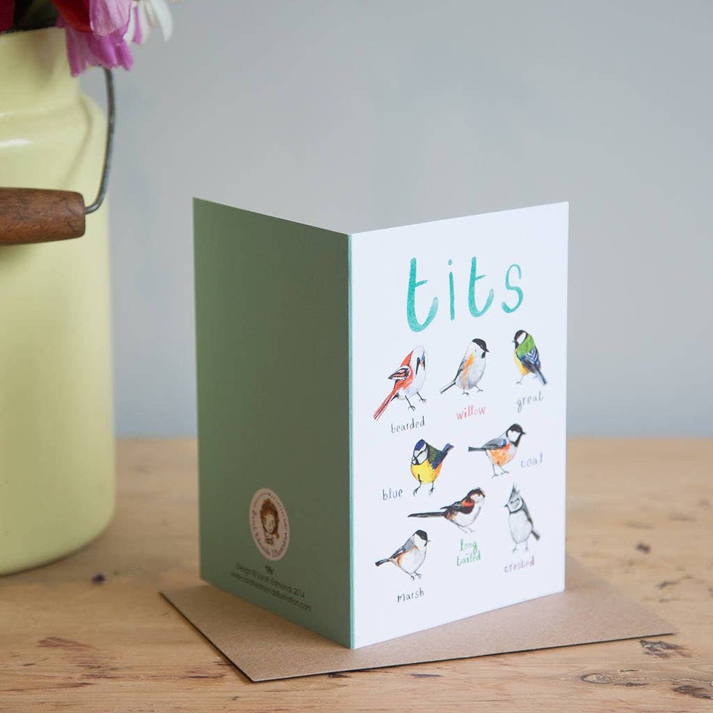 Tits Blank Bird Card