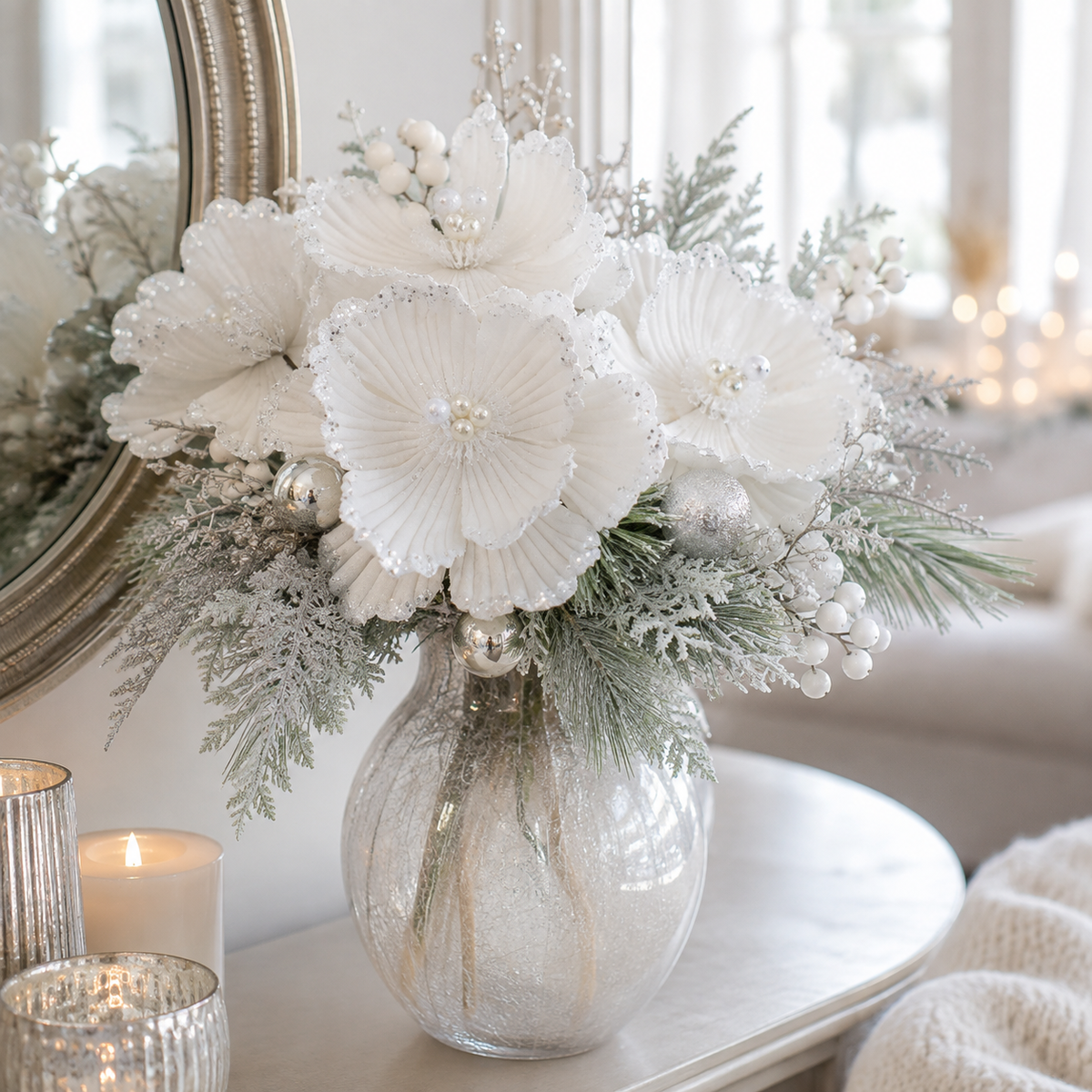 Ivory Glitter Magnolia