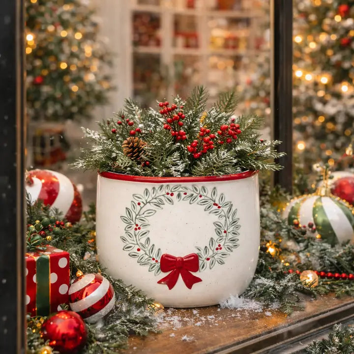 Evergreen Wreath Planter