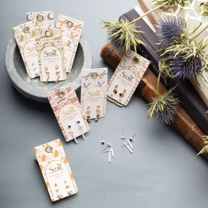 Stud Trio Ear Jacket Set