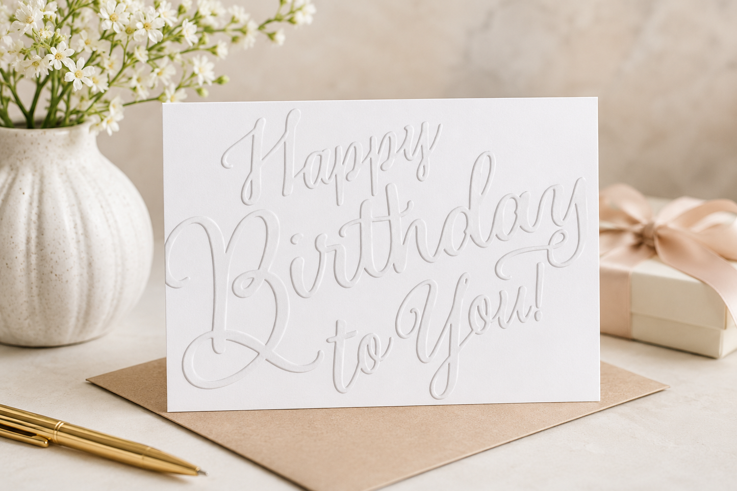 Embossed Cards-Happy Birthday