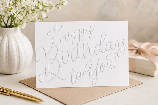 Embossed Cards-Happy Birthday