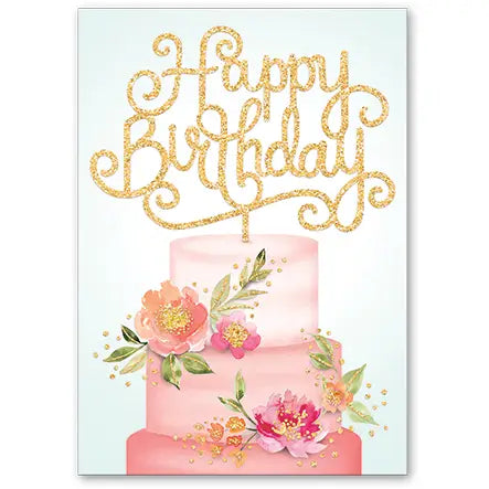 5X7 Greeting Card Birthday Cake Topper