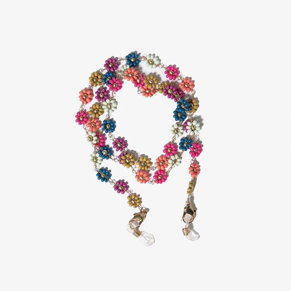 Amanda Multi Color Beaded Flower Eyeglass Chain