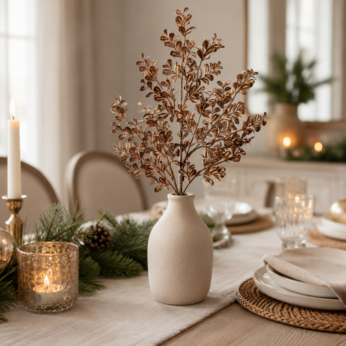 Light Brown Boxwood Spray