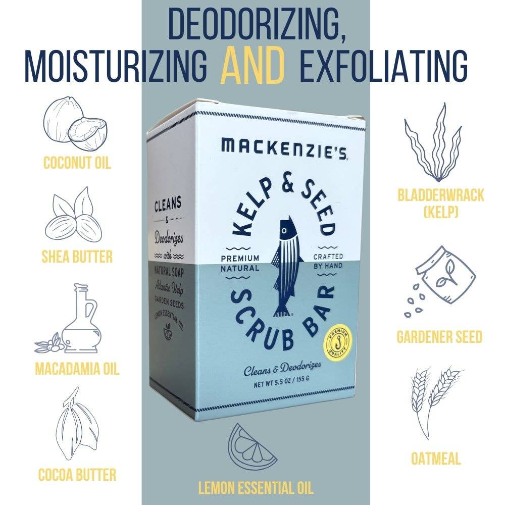 Kelp & Seed Scrub Bar- 5.5 oz