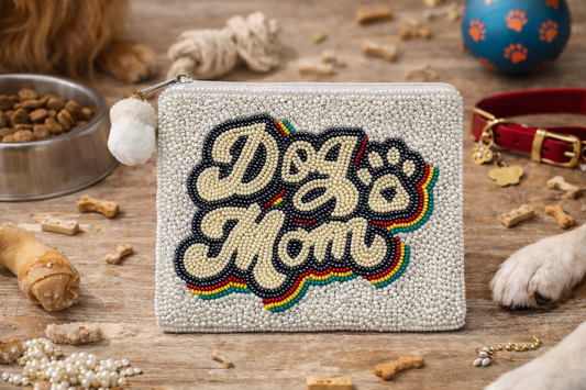 Dog Mom W/Paw Coin Pouch
