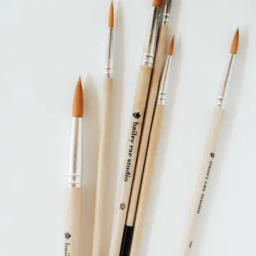 Round Tip Watercolor Brush Set -- 6 Piece