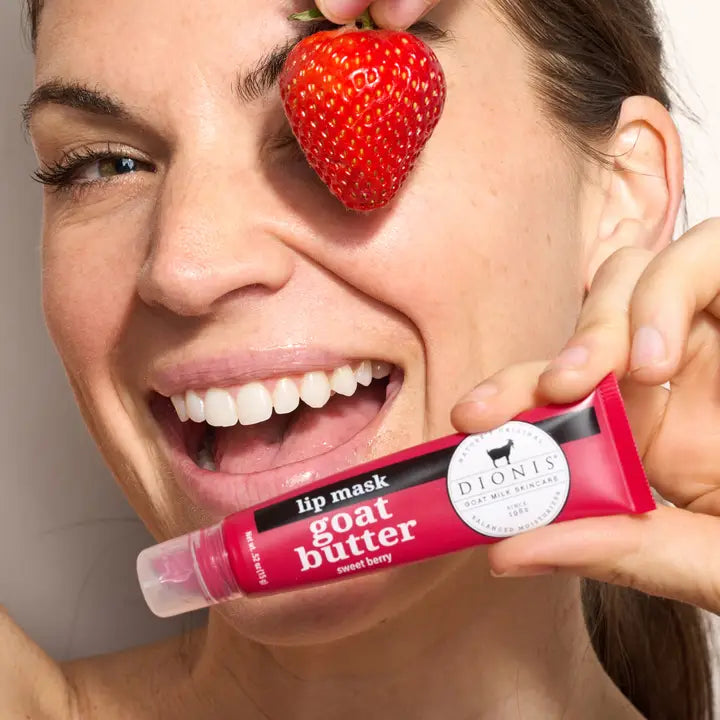 Dionis Sweet Berry Goat Butter Lip Mask, .52 oz.