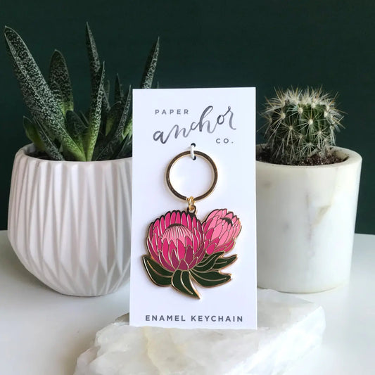 Ofelia Protea Flower Keychain