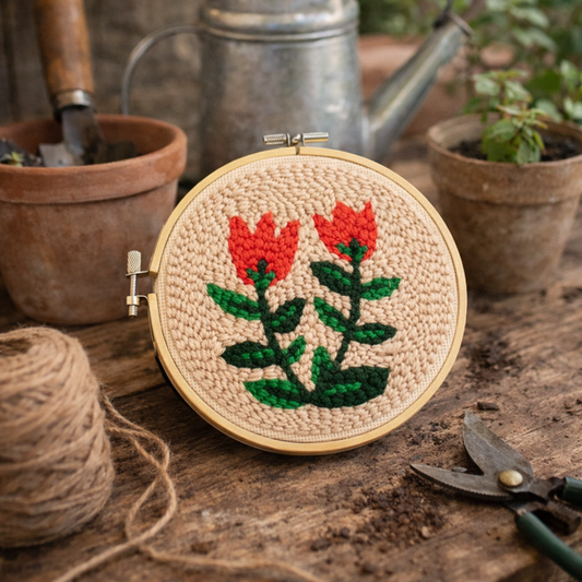TULIPS PUNCH NEEDLE KIT