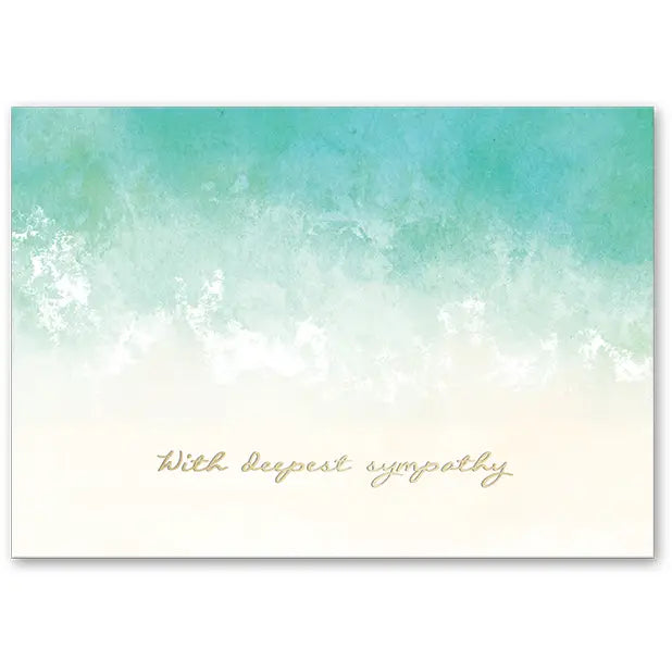 5X7 Greeting Card Ocean Sympathy