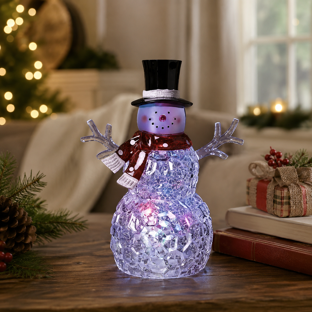 Rotating Acrylic Snowman Lite