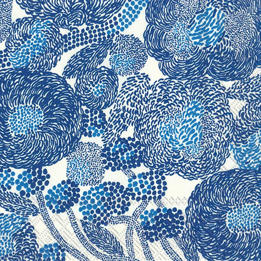 Paper Lunch Napkins 20 Count Marimekko Mynsteri Creamblue