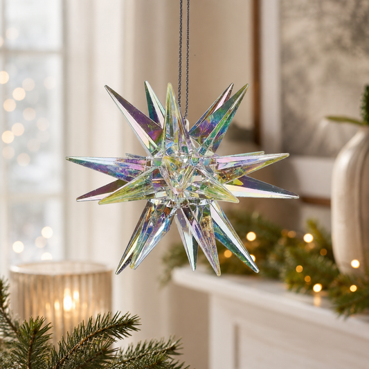 Iridescent Acrylic Burst Ornament