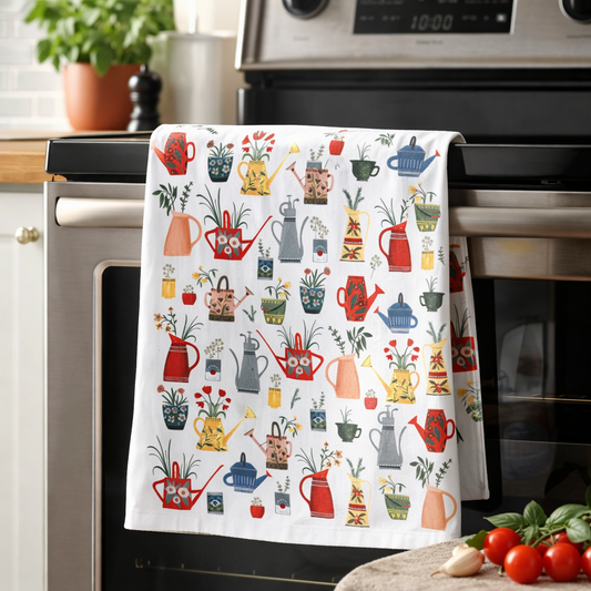 Watering Cans Dishtowel