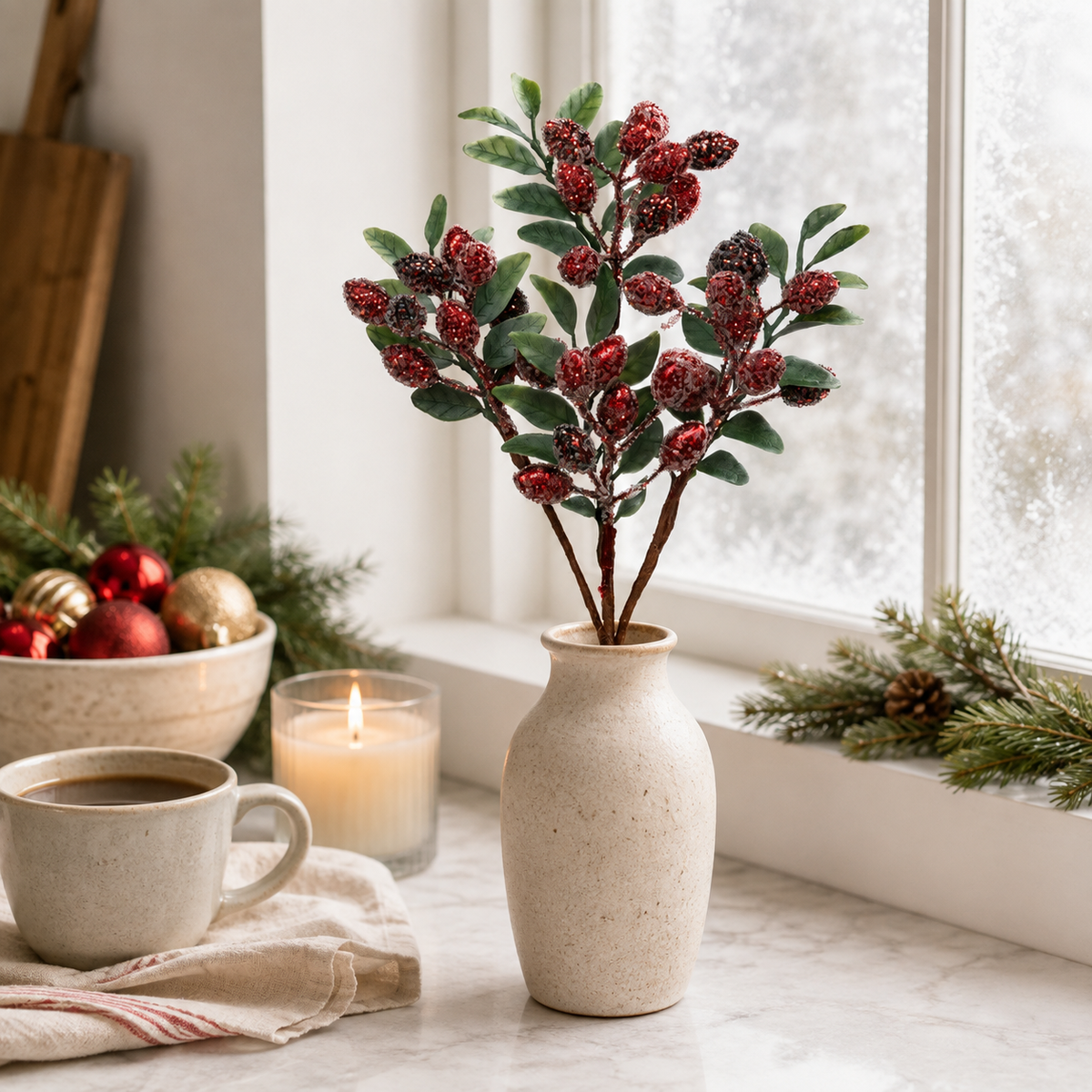 Burgundy Iced Oval Berry Pick