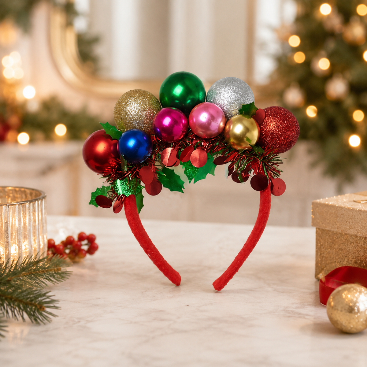 Tinsel Ball Party Headband
