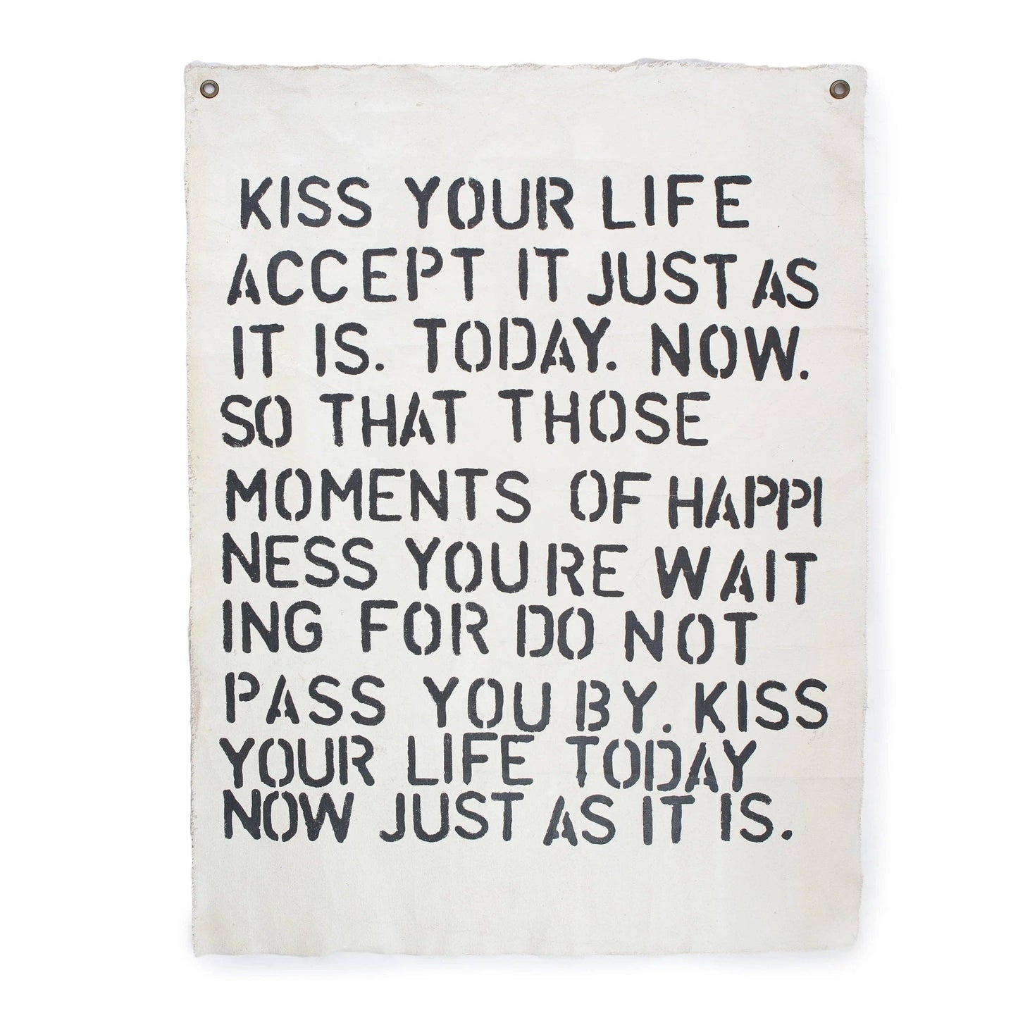 Kiss Your Life Hand Painted Wall Hanging
