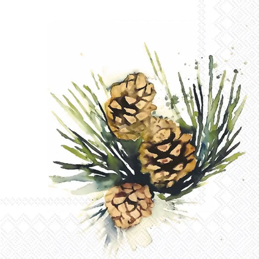 Paper Lunch Napkin 20 Ct White Spruce Mangiacotti Fall
