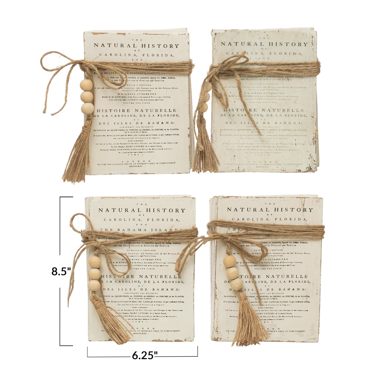 Wood Block Faux Books with Saying