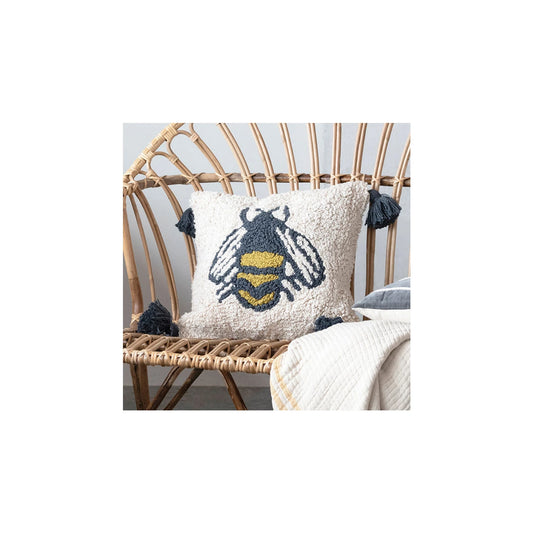 Bee Punch Hook Pillow