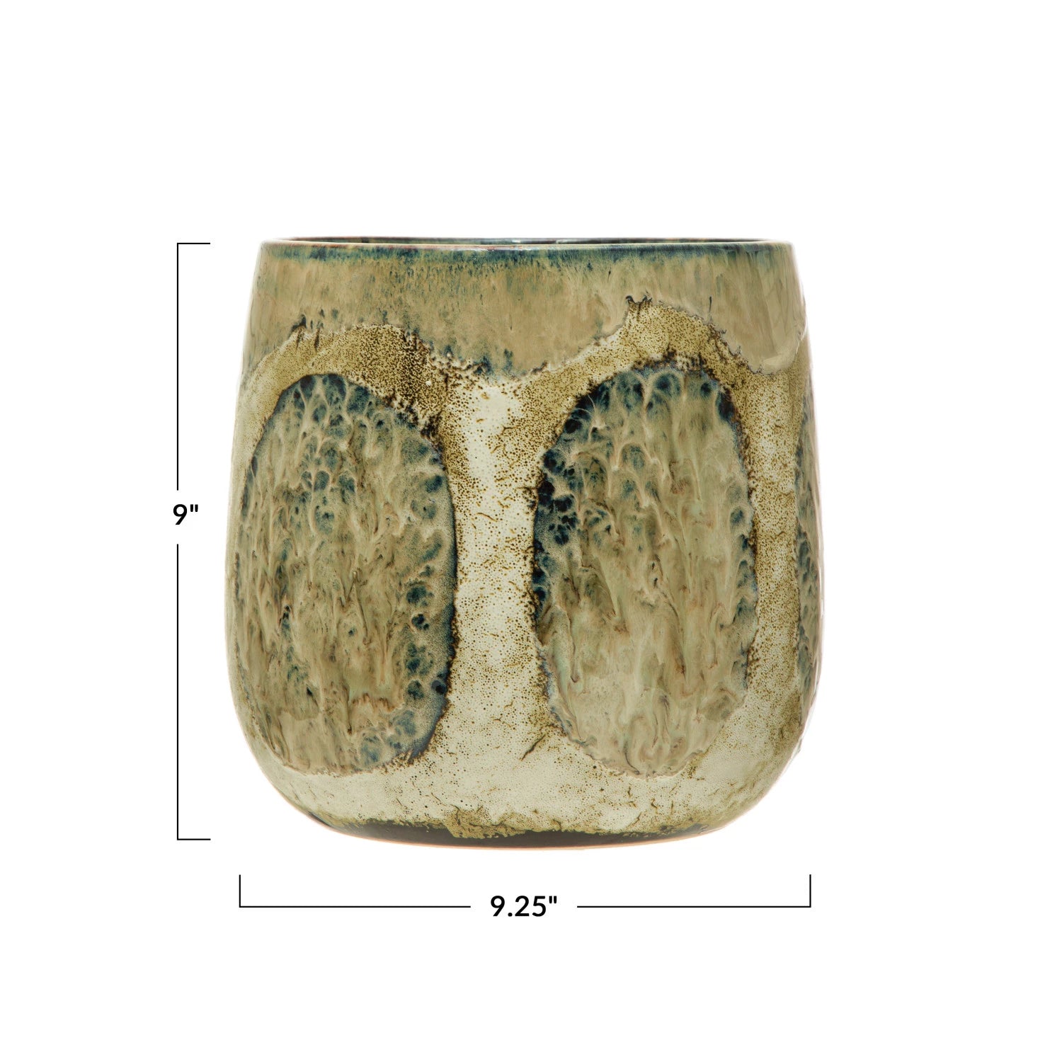 reactive glaze plant pot Stoneware Planter with Reactive Glaze