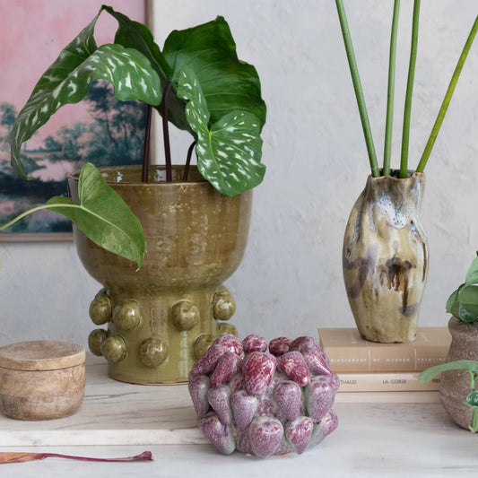 Strawberry Stoneware Planter/Vase