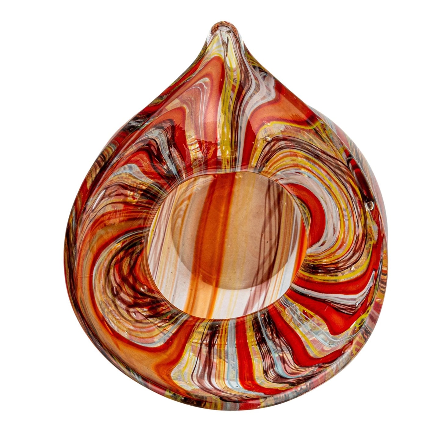 Handmade Art Glass Vase, Multi Color