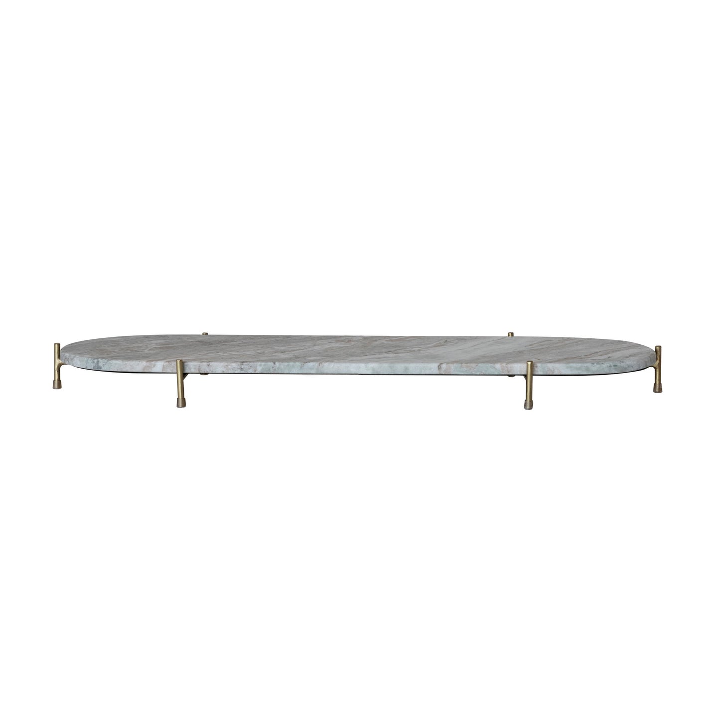 Oval Decorative Marble Tray with Stand