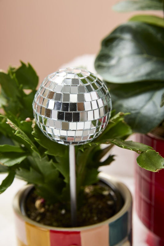 Disco Ball Plant Stake