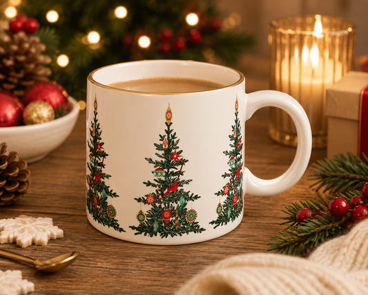 Mug Ceramic Vintage Tree