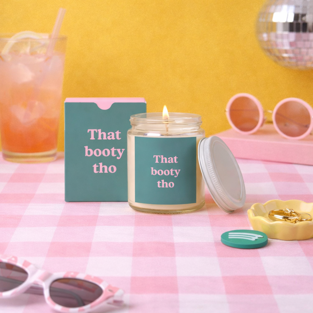Candle Jar w/Lid - That booty tho