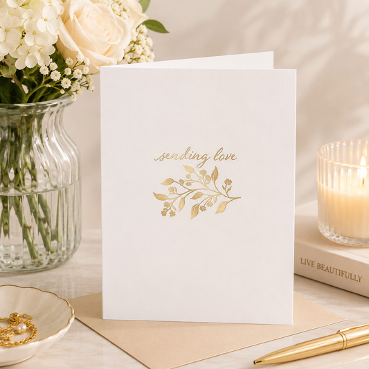 Greeting Card Thinking of You Foil Sprig