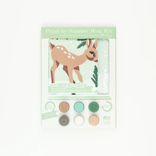 Fawn in Winter Mini Paint by Number